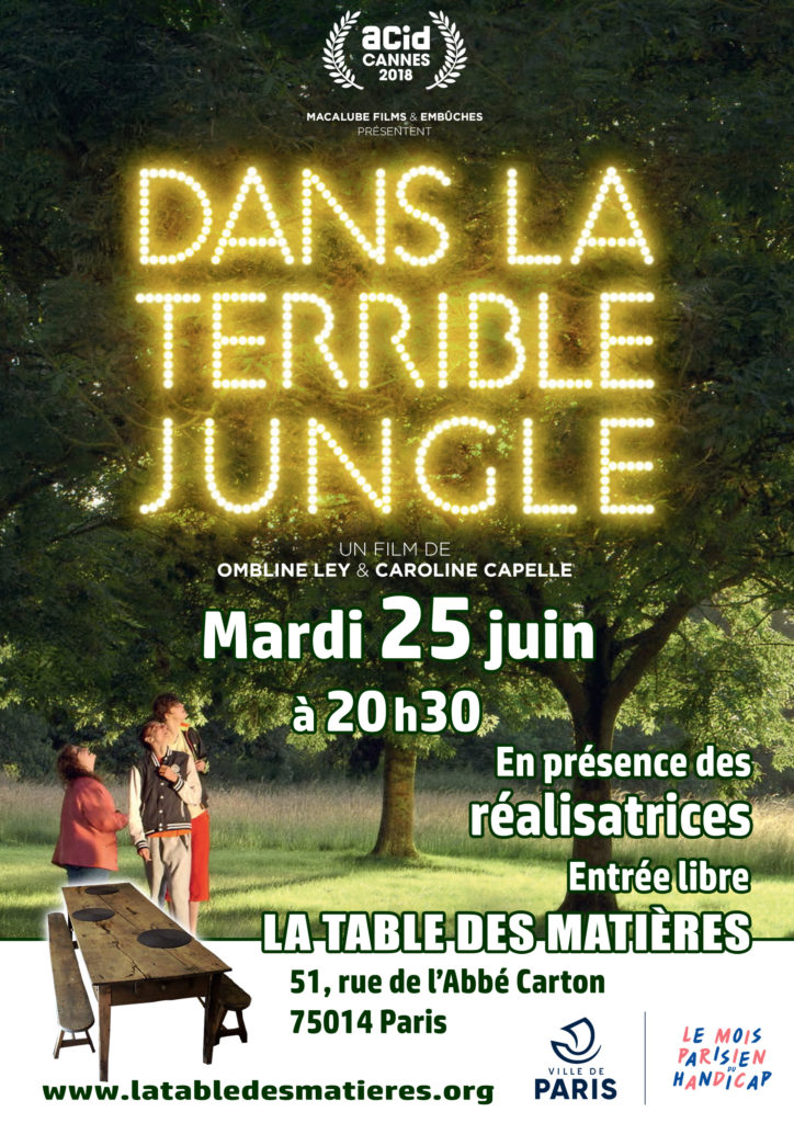 Affiche : projection "dans la terrible jungle"